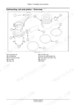Cnh Industrial Cursor 13, Cursor 13 Single Stage Turbocharger Tier 4B (final) and Stage IV Engine, F3HFE613A*B003, F3HFE613B*B001, F3HFE613B*B002, F3HFE613D*B001, F3HFE613D*B002, F3HFE613G*B001, F3HFE613G*B002 exploded view diagram of connecting rod, piston, rings, and pin components.