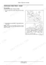 Cnh Industrial Cursor 13, F3HFE613 series engine manual: Crankcase under block installation procedure with bearing and sealant diagrams.