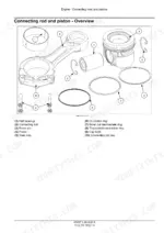Cnh Industrial Cursor® 16 SST Tier 4B (final) and Stage IV Engine exploded view of connecting rod and piston components.