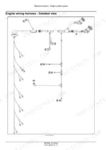 CNH Cursor 9 Engine wiring harness detailed view diagram for electrical control system maintenance.