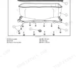 Cnh Industrial F5BFL413A*B001...F5HFL463D*F006 engine oil pan exploded view diagram with gasket, pan, plate, and bolts.
