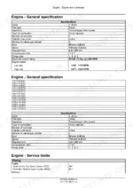Cnh Industrial F5BFL413A*B001...F5HFL463D*F006 engine general specifications, bore, stroke, and timing service limits table.