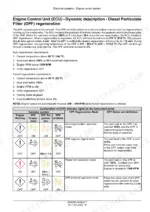 Cnh Industrial L3C19-T1-T5 DPF regeneration requirements and indicator light status table for engine control systems.