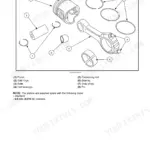 CNH NEF (F4DFE413) exploded view of piston, connecting rod, rings, and pin components