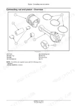 CNH NEF (F4DFE413) exploded view of piston, connecting rod, rings, and pin components