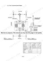 d847fc85-b-system-diagram-5 Yanmar YB401W, Wheel Backhoe power transmission system diagram showing axles, parking brake, traveling motor, and component legend.