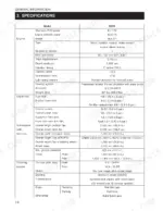 daedong-dk65-tractors-workshop-manual-specs-14.webp Daedong DK65 technical specifications table including engine, capacities, dimensions, and traveling system data.