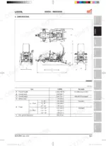 daedong-lx500l-tractors-workshop-manual-ss76-w00-exploded-view-23.webp Daedong LX500L tractor dimensions diagram and specifications table for length, width, height, wheelbase, tread, and clearance.