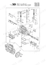 dafc224e-b-exploded-view-42 Yanmar 4TN78TL-DBVM, 4TN78TL-DB/RB, K2094 fuel injection pump exploded view diagram showing internal components and housing.