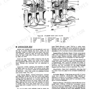 David Brown 990, 1200 Selectamatic 4-Cylinder Diesel Engine Repair Manual - cylinder head and valve assembly diagram and repair procedures.
