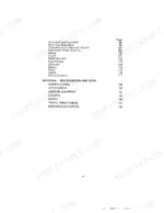 David Brown 1210, 1210 4WD, 1212, 1212 Tractors manual table of contents page listing axle, electrical, and specs.