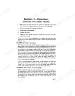 David Brown 880 Implematic 3-cylinder diesel engine manual: procedures for starting, cold weather starting, and stopping.