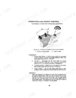 David Brown 885, 885G, 885 Narrow hydraulic height control operation diagram, lever positions, and setup procedures.