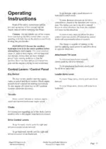 dingo-950p-950d-compact-utility-loader-operation-maintenance-manual-controls-11.webp Dingo 950P, 950D operating instructions for drive, tilt, loader arms, throttle, choke, and key switch controls.