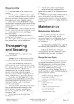 dingo-950p-950d-compact-utility-loader-operation-maintenance-manual-maintenance-14.webp Dingo 950P, 950D manual page for disconnecting attachments, transporting, securing, and maintenance service pack list.