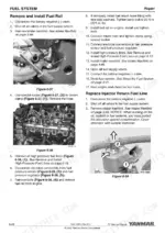 e227f64b-b-procedures-137 Yanmar 4BY, 6BY fuel system repair guide: removing fuel rail and injector return lines.