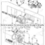 Yanmar B30V-1, B30V - 1, 3TNE82A - B1A, B30V-1(EP) (B6050) exploded view diagram of hydraulic oil pump and joint assembly.