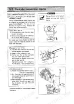 e85d8164-b-procedures-37 Yanmar 4TNE94, 4TNE98, 4TNE106, 4TNE106T engine oil and filter change procedure with diagrams for draining and filling.