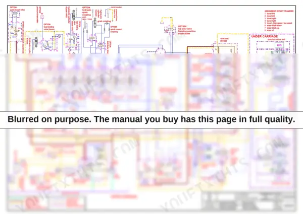 Yanmar SV85 2PB hydraulic circuit diagram showing valve banks, pilot controls, pumps, and undercarriage traction drive lines.
