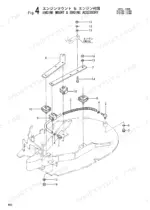 f16b573c-b-exploded-view-14 Yanmar B03 Crawler Backhoe exploded view of engine mount and accessories.