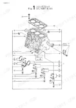 fbd21e42-b-exploded-view-3 Yanmar 3TNE82A-BVA, 3TNE82A-BVA (VIO30-1), VIO30-1 exploded view diagram of the engine cylinder block and bearings.