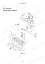 ff176a5e-b-exploded-view-55 Yanmar V7, WHEEL LOADER exploded view diagram of engine cylinder head components including valves, springs, and cover.