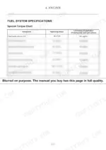 ff176a5e-b-torque-101 Yanmar V7, WHEEL LOADER engine fuel system special torque chart for injectors, pump, and fuel line components.