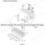 Yanmar ViO80-1A (YCEE) exploded view diagram of engine cylinder head components, including valves, springs, and rocker arm.