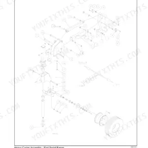 Flexi-coil AD.A, AD.B exploded view diagram of the heavy caster assembly for the first serial range.