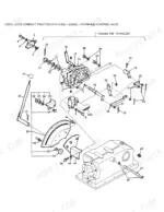 ford-1500-2-cyl-compact-tractor-parts-manual-hydraulic-parts-134.webp Ford 1500 exploded view diagram of the hydraulic control valve assembly, including levers, linkages, and mounting hardware.