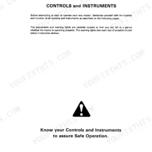 Ford 230A, 340A, 445, 530A, 540A, 545 operator manual page introducing tractor controls and instruments.