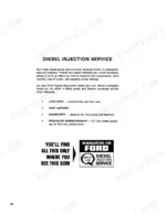 Ford 230A, 340A, 445, 530A, 540A, 545 diesel injection service information and dealer maintenance benefits page.