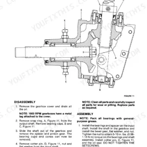 Ford New Holland 472, 477, 478, 479, 488 gearbox disassembly and assembly diagram with shaft and bearing components