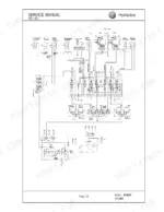 Gehl 153, 193, 223 service manual hydraulic system schematic diagram showing cylinders, pumps, and control valves.