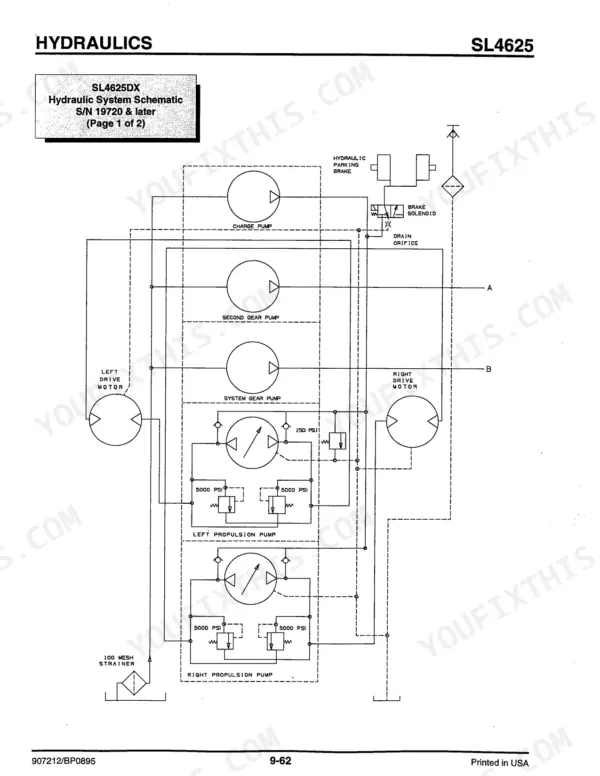 Gehl 4625 electrical wiring diagram with connectors and circuit routing
