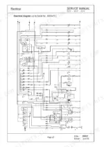 Gehl 502, 602, 652 service manual electrical wiring diagram for serial numbers up to AB00472 showing components and circuits.