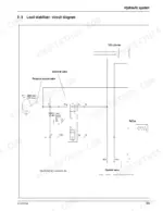 Gehl 680 hydraulic system load stabilizer circuit diagram showing lift cylinder, solenoid valve, and pressure accumulator.