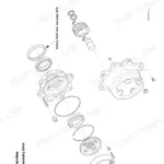 Gehl 721, 721T exploded view diagram of the planetary drive axle assembly and rotary shaft seal components.