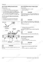 Gehl 721, 721T troubleshooting: jerky shifting, shift delay, engine droop, and starting speed with directional valve diagram.