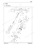 Gehl AWS36, AWS46 exploded view diagram of the axle assembly, showing internal gears, bearings, and housing components.