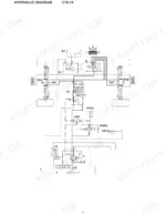 Gehl CT6-18 TURBO, CT6-18 hydraulic diagram showing pump, valve, and steering system circuit components.