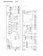 Gehl CT6-18 TURBO, CT6-18 detailed electric wiring diagram showing relays, fuses, switches, and electrical components.