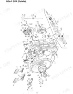 Gehl CT7-23 TURBO gear box exploded view diagram showing housing, internal components, and numbered parts list.