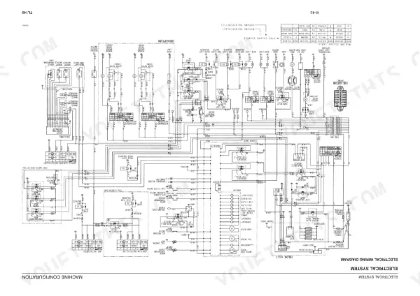 Gehl CTL70 electrical system wiring diagram showing relays, fuses, switches, and sensors for machine configuration.
