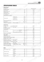 Gehl CTL85 service manual specifications tables for performance, dimensions, and machine mass data.