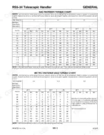 Gehl RS5-34, RS6-34 service manual SAE and Metric fastener torque specification charts for various bolt sizes and grades.