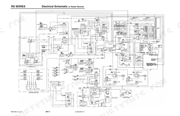 Gehl RS6-42, RS8-42, RS8-44, RS10-44, RS10-55, RS12-42 electrical schematic diagram with radio remote control system.