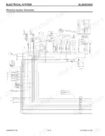 Gehl SL3635, SL3935 electrical system schematic showing wiring, gauges, seat belt timer, and circuit breakers.