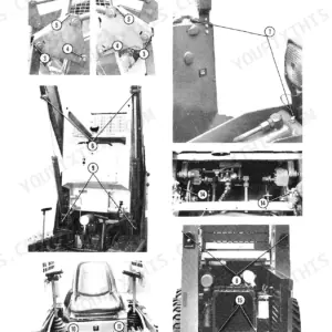 Gehl SL4510 GASOLINE, SL4610 DIESEL exploded view showing lift arm, cab, and engine compartment component locations.