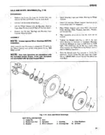 Gehl SL6620, SL6625 axle and wheel bearing disassembly, assembly procedures, and exploded view diagram with parts key.